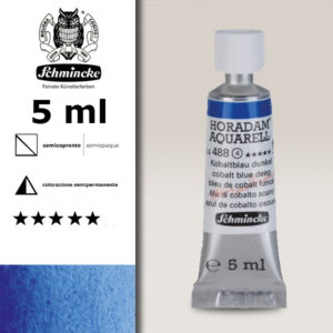 488 - blu di cobalto scuro Acquerello 5 ML Horadam Schmincke