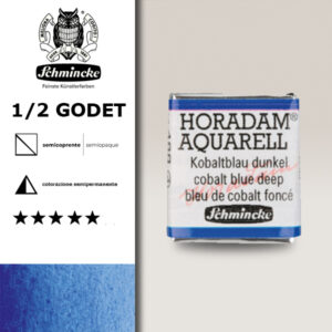 488 - blu di cobalto scuro Acquerello 1/2 Godet Horadam Schmincke