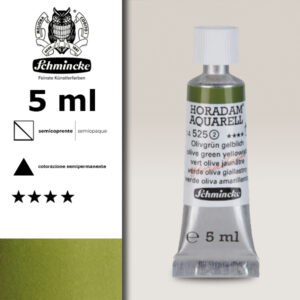 525 - verde oliva giallastro Acquerello 5 ML Horadam Schmincke