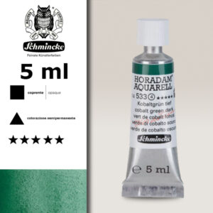 533 - verde di cobalto scuro Acquerello 5 ML Horadam Schmincke