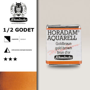 654 - bruno oro Acquerello 1/2 Godet Horadam Schmincke