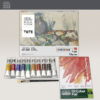 Cassetta Tate Collection 10 Tubi da 20 ML Olio Winton + Pennello + Blocco Winsor e Newton