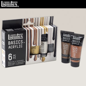 Set 6 Tubi da 22 ML Basics Acrylic "Metallici - Iridescenti" Liquitex