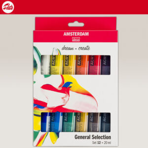 Set 12 Tubi da 20 ML Acrilici Amsterdam Acrylic Talens