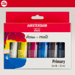 Set Primari 6 Tubi Acrilici da 20 ML Amsterdam Acrylic Talens