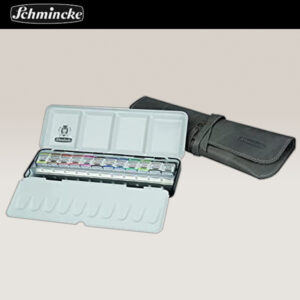 Confezione in Metallo Aquarell Horadam 12 Mezzi Godet + Custodia in Pelle (Special Edition) Acquerello Schmincke