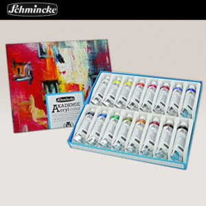 Set Akademie Acryl Cassetta Cartone 16 Tubi da 35 ML Schmincke