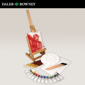 Starter Set Oil 12 Tubetti da 12 ML Olio + Mini Cavalletto Daler Rowney