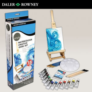 Starter Kit Set Watercolours  12 Tubetti da 12 ML Acquerello  + Pennelli + Cavalletto e Accessori Daler Rowney