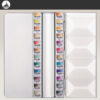 Confezione in Metallo Acquerelli Maimeri Blu 24 Mezzi Godet Assortiti + Tester Maimeri