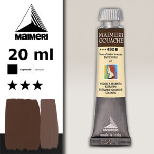 492 - Terra D'Ombra Bruciata 20 ML Gouache Extra-Fine Maimeri